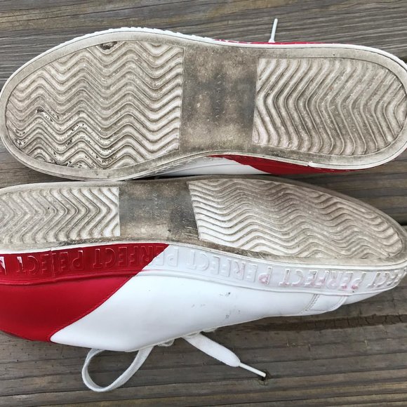 Zara Man Shoes White/Red Fashion Casual Sneaker - Picture 8 of 8